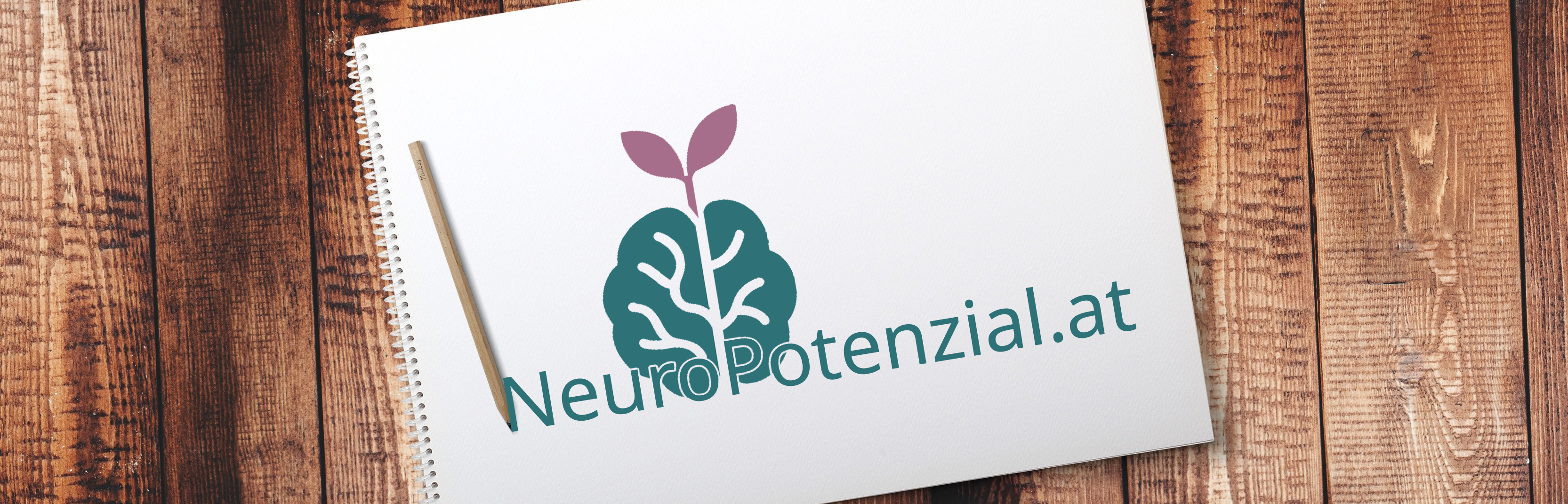NeuroPotenzial Logo auf weißem Block